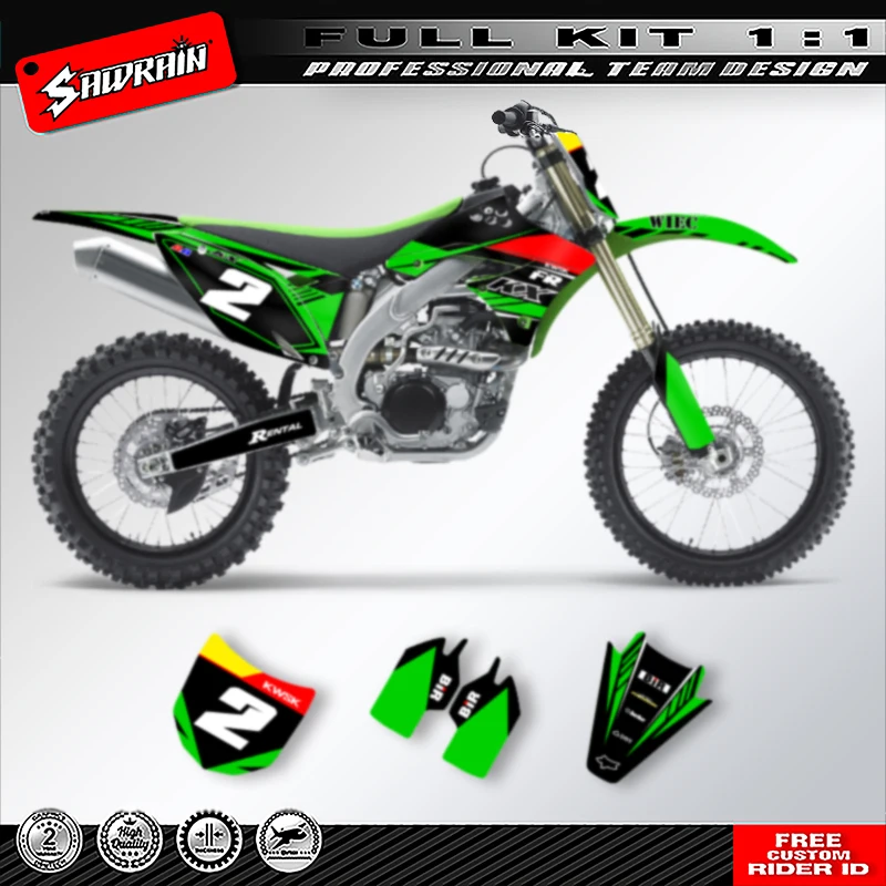 

Sawrain Motorcycle Graphics Decal Stickers Kits For KAWASAKI KXF450 2009 2010 2011 004