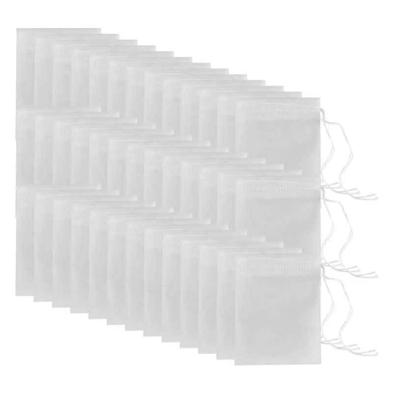 ABFU-1000Pcs/Lot New Pla Biodegraded Tea Bag Filters Ultrasonic Corn Fiber Cords Tea Bags Coffee Filter 6X8cm