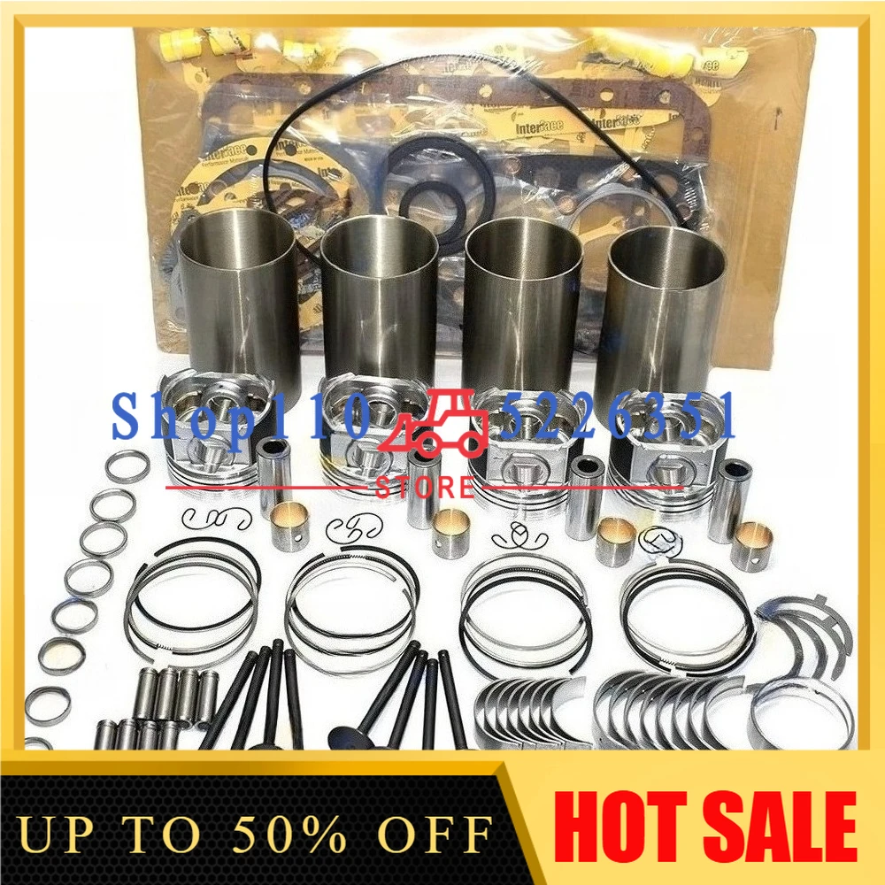 

4TN78 Overhaul Rebuild Kit For 4TN78 4TN78T-RJ 4TN78T Engine JD50 Excavator 129403-22010 78*2+2+4mm