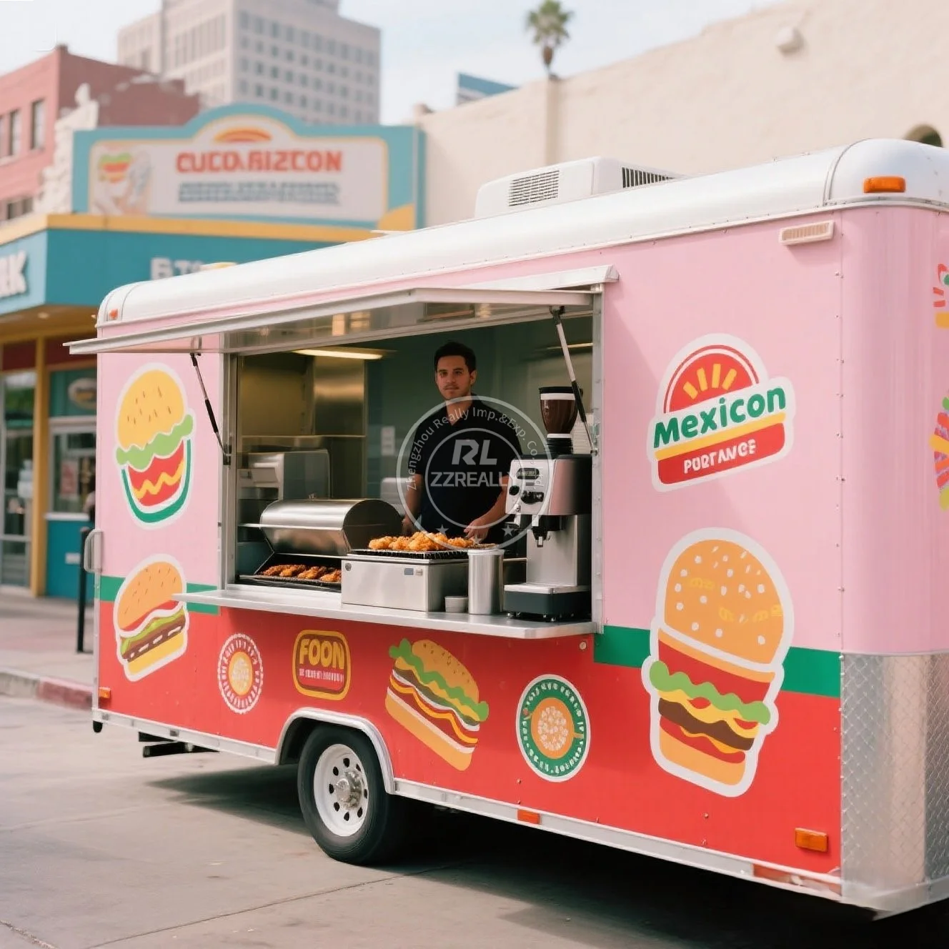 Concession Food Truck Trailer Ice Cream Kiosk Fully Equipped Coffee Snack Shop Store Bbq Restaurant Mobile Kitchen  Food Truck