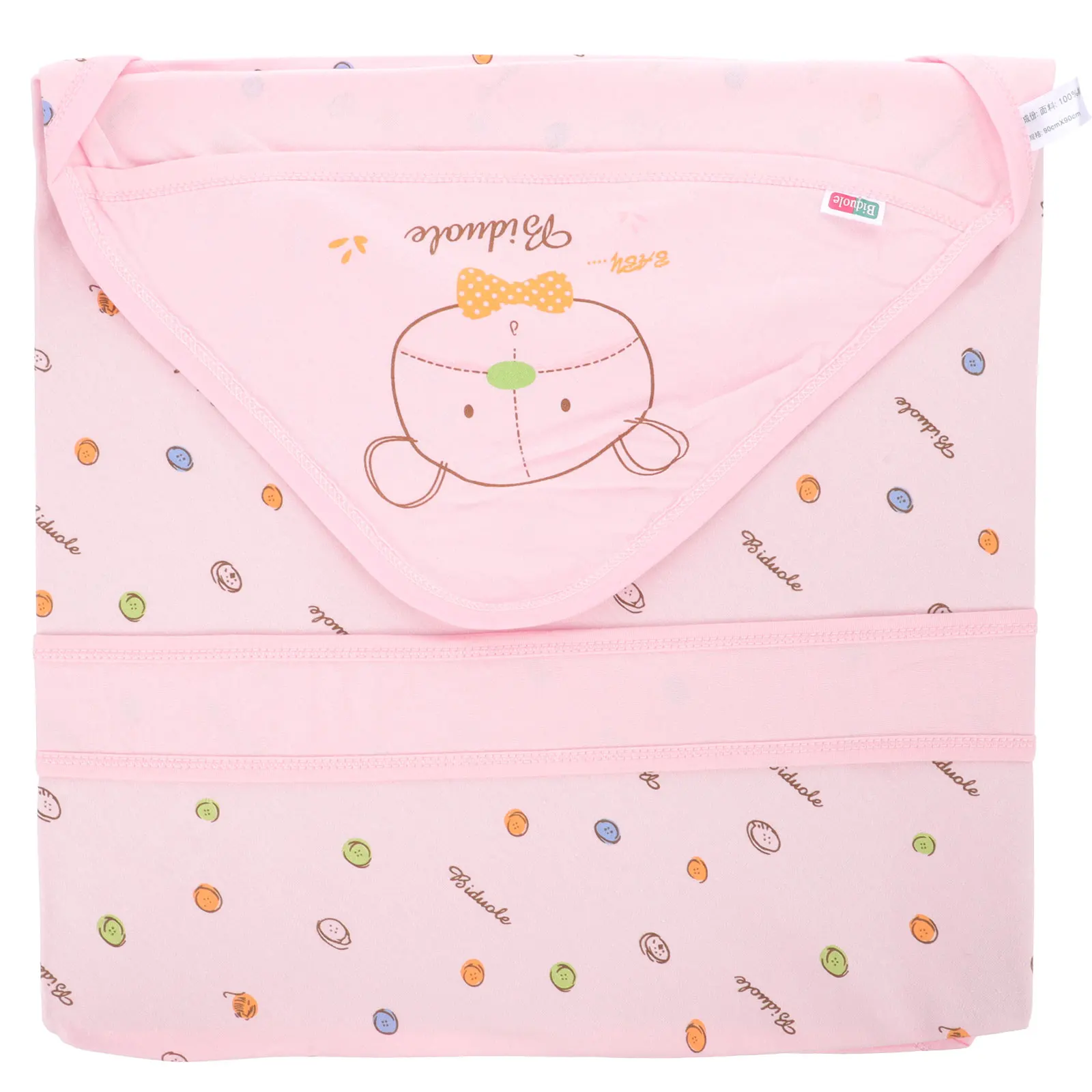 بطانية أطفال لحديثي الولادة ملابس قماط وردية فاخرة سميكة ودافئة قابلة للتنفس منشفة تغليف للأطفال حديثي الولادة #1