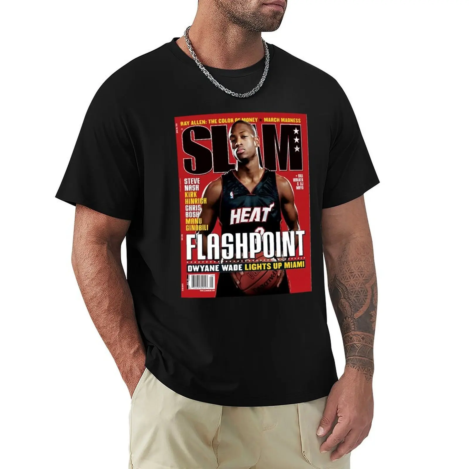 Dwyane Wade Basket Slam T-Shirt Anti-Perspiration Workout Top