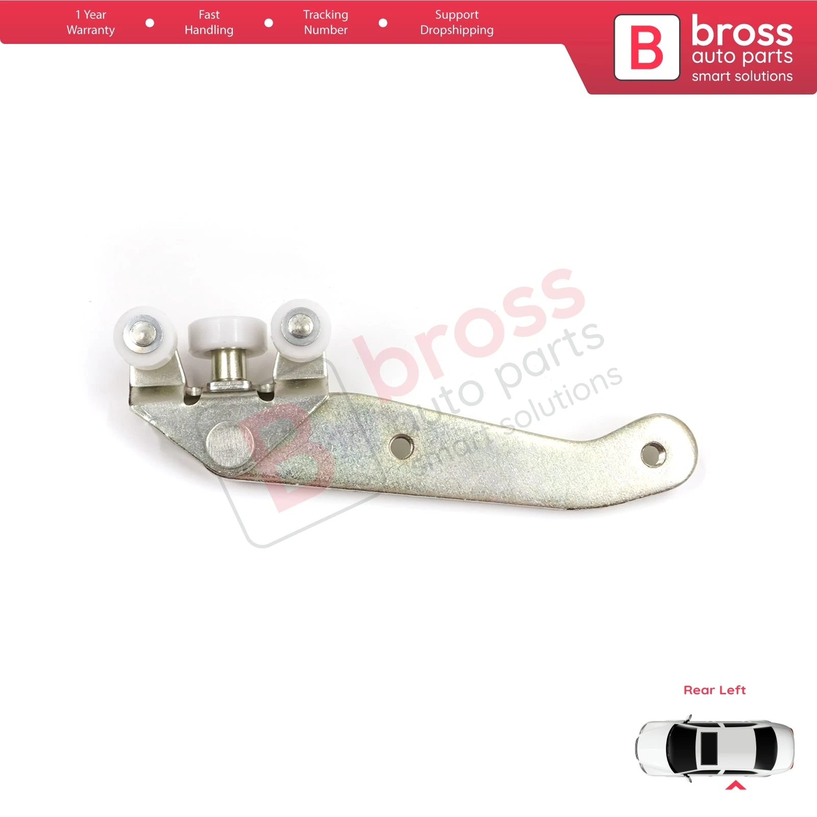 Нижний ролик-направляющая петли для левой задней сдвижной двери BDP28 VW Transporter T4