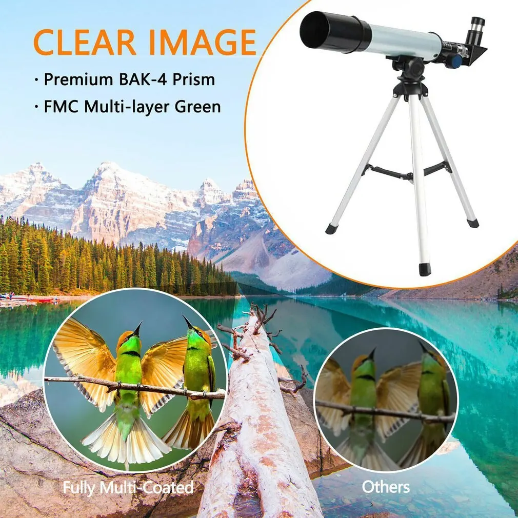 Outdoor 90X F36050 Telescope Astronomical Landscape Lens 90 Degrees Telescope Monocular With Tripod For Kids Beginners Wholesale