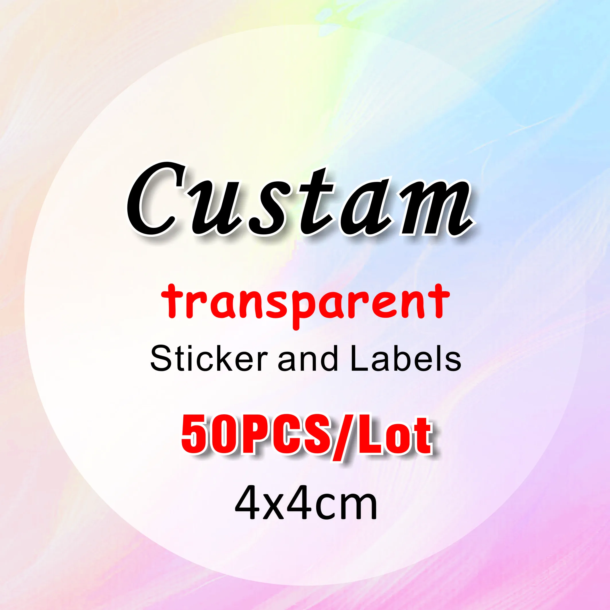 

Transparent Waterproof Stickers Custom Logo Wedding Birthday Gift Box Stickers Design Custom Size