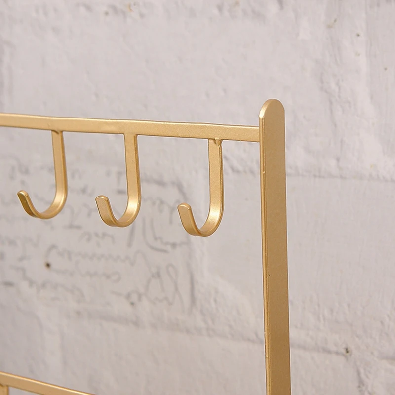 Tabletop Iron Jewelry Jewelry Earring Hanger Necklace Ring Earring Earring Shelf Display Shelf Porch Key Rack