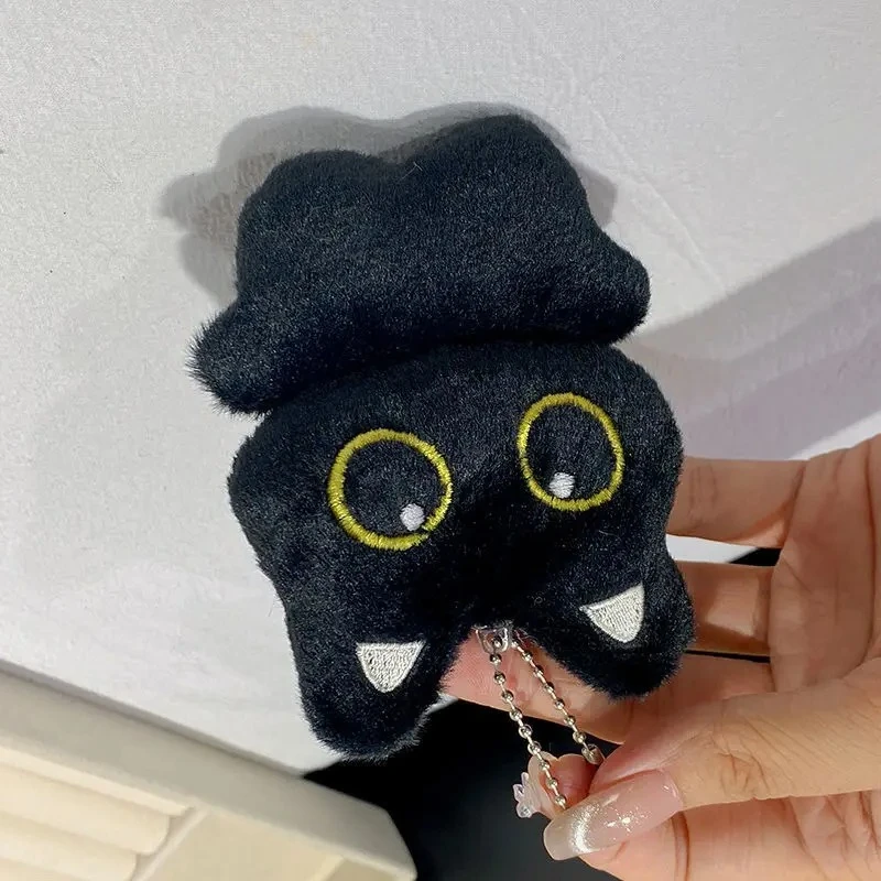 

Black Cat Plush Keychain Adorable Stuffed Cat Backpack Pendant Creative Gift Adorable Plush Keyring Decoration Gift Keychain