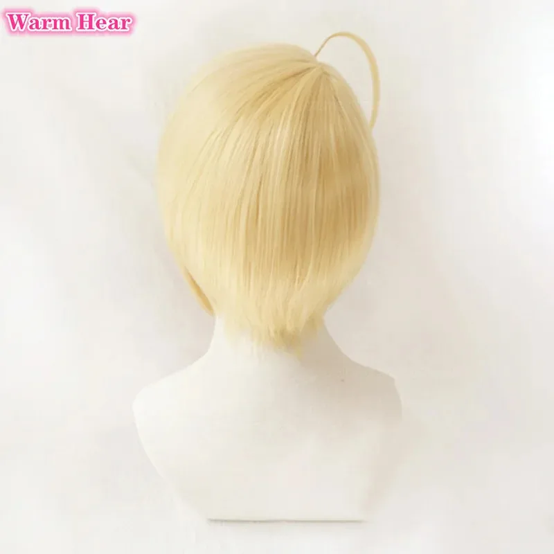 أنيمي Hotori Tadase تأثيري الملوك كرسي قصير الذهبي الأصفر مقاومة للحرارة الاصطناعية خصلات الشعر المستعار + غطاء شعر مستعار