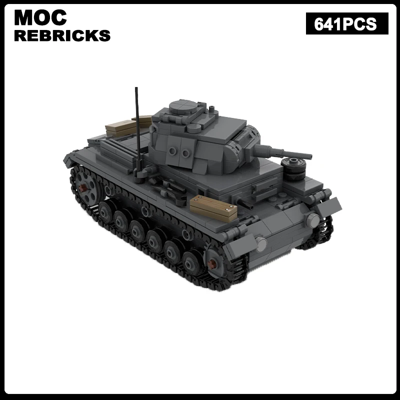 WW2 German Military Series Army Panzer  Ausf E MOC Building Blocks Battle Tank Model Bricks Toys Sets Children's Christmas Gifts