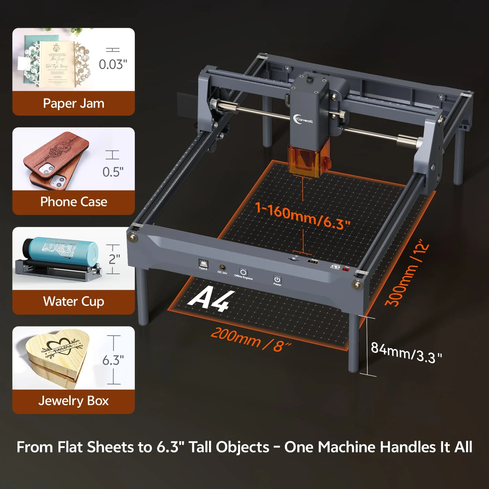 Carverall K15Pro Incisore Laser 5W 10W Macchina per incisione laser a diodi portatile per principianti Strumento fai da te per legno pelle acrilico