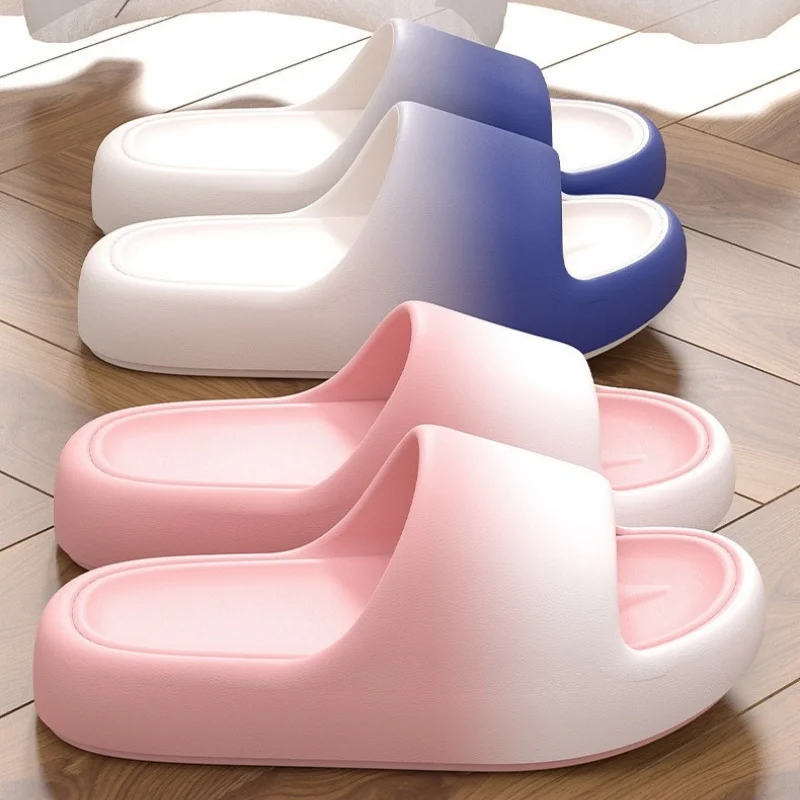 Paar-Stil Frühling und Sommer Trendige Farbverlauf-EVA-Slipper mit weicher, dicker Sohle, bequem und modisch, für drinnen, Badezimmer, draußen, lässig, vielseitig, für Männer und Frauen – Detail 14