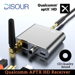 Qualcomm APTX-HD Bluetooth 5.2 Audio Receiver Hifi Stereo Music CD-Quality Sound 3.5mm AUX Coaxial Optical Fiber Wirelss Adapter