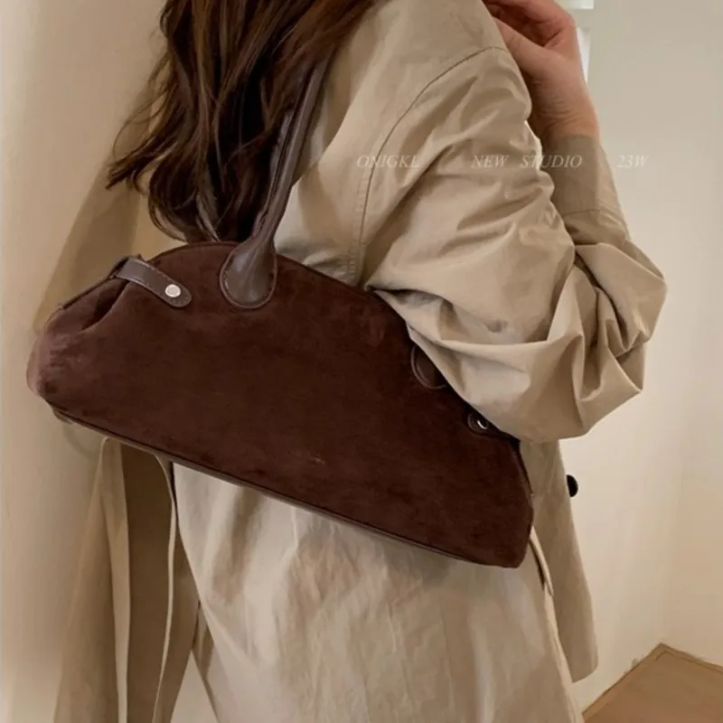 

JIAERDI Ретро Простая однотонная сумка женская с матовой строчкой большая вместительная сумка на плечо женская повседневная универсальная сумка подмышками