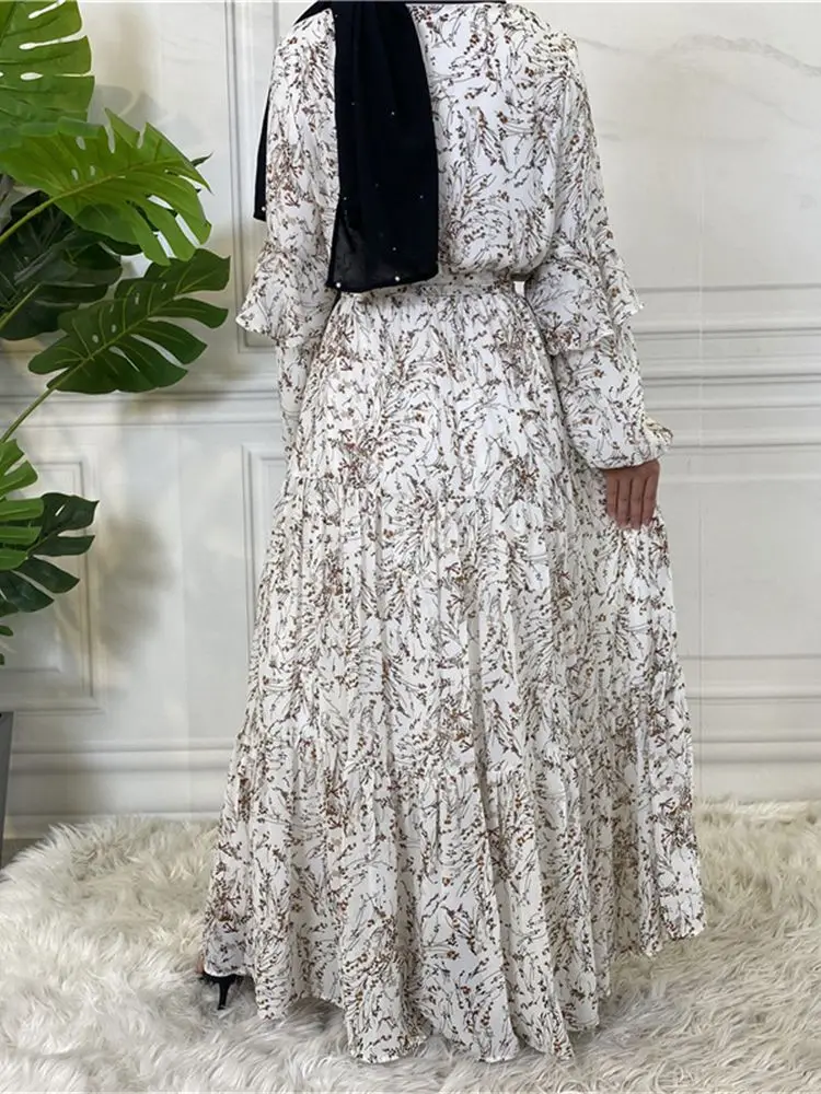 Ramadan Eid Chiffon Abaya Dubai Islam Pakistan Muslim Modest Dress Turkey Dresses Abayas For Women Robe Femme Musulmane Vestido