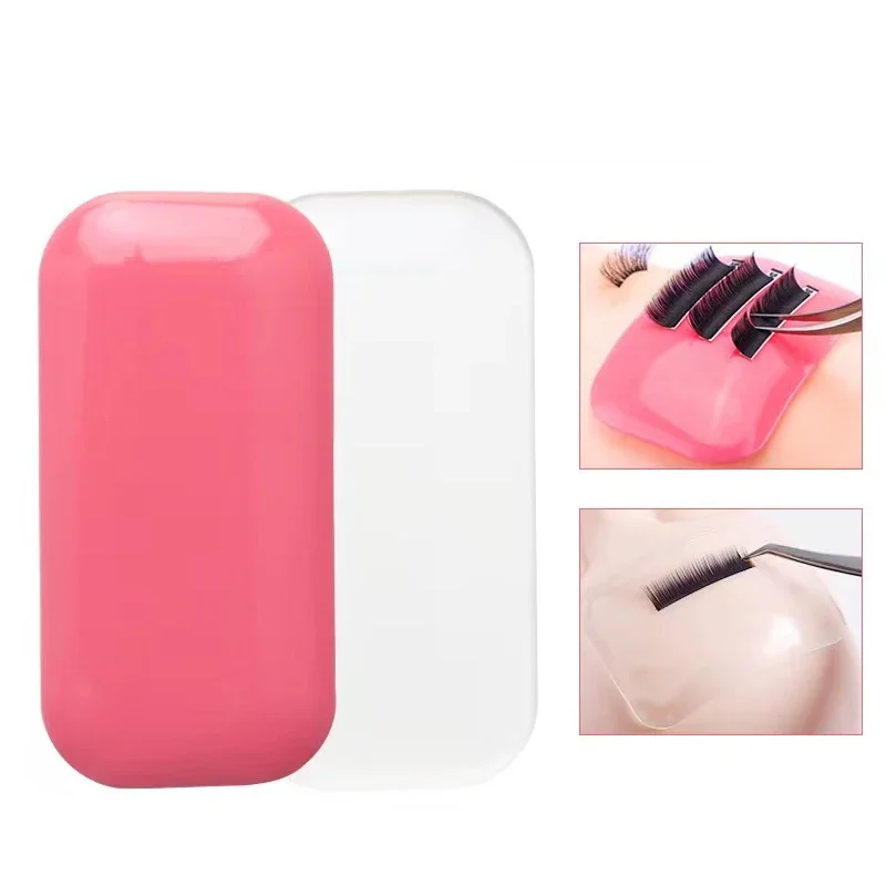 Silicone Forehead Sticking Eyelash Grafting Pallet Pad Easy To Clean Reusable Lash Extension Silica Gel Tray Holder 1pcs