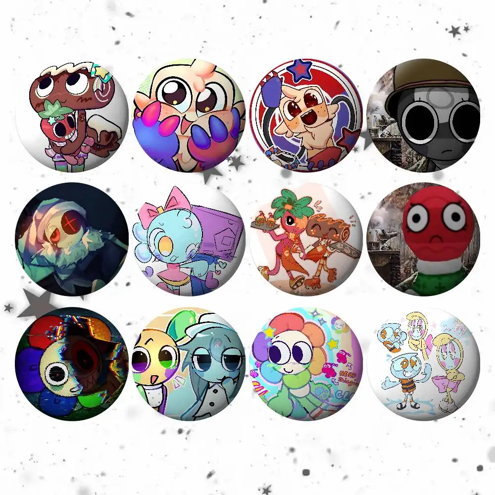 Horror-Spiel Button-Broschen und Anstecknadeln aus Weichblech, Metall-Badges, individuelle Schmuckaccessoires für Hut, Tasche, Revers