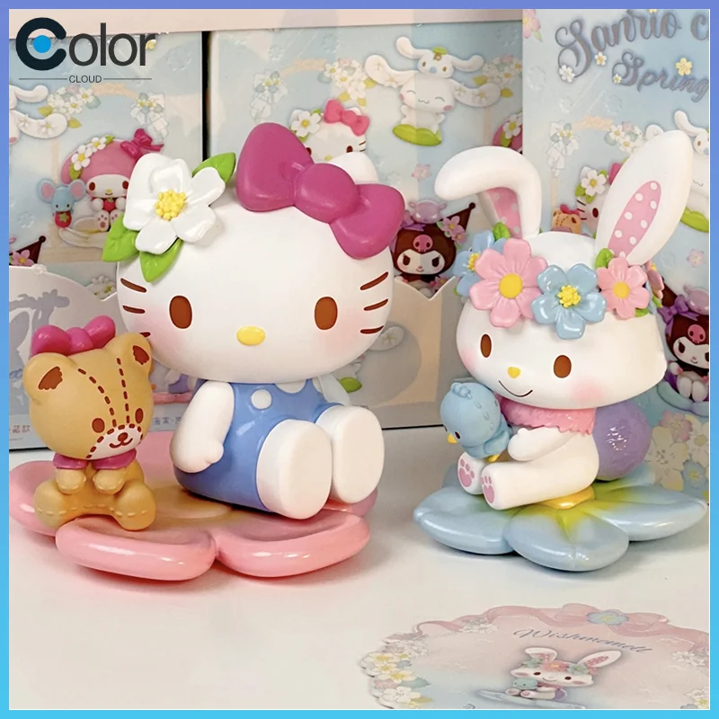 

New Genuine Toptoy From Sanrio Family Flower Intention Series Kitty Coolomi Blind Box Desktop Collectibles Ornaments Girls' Gift