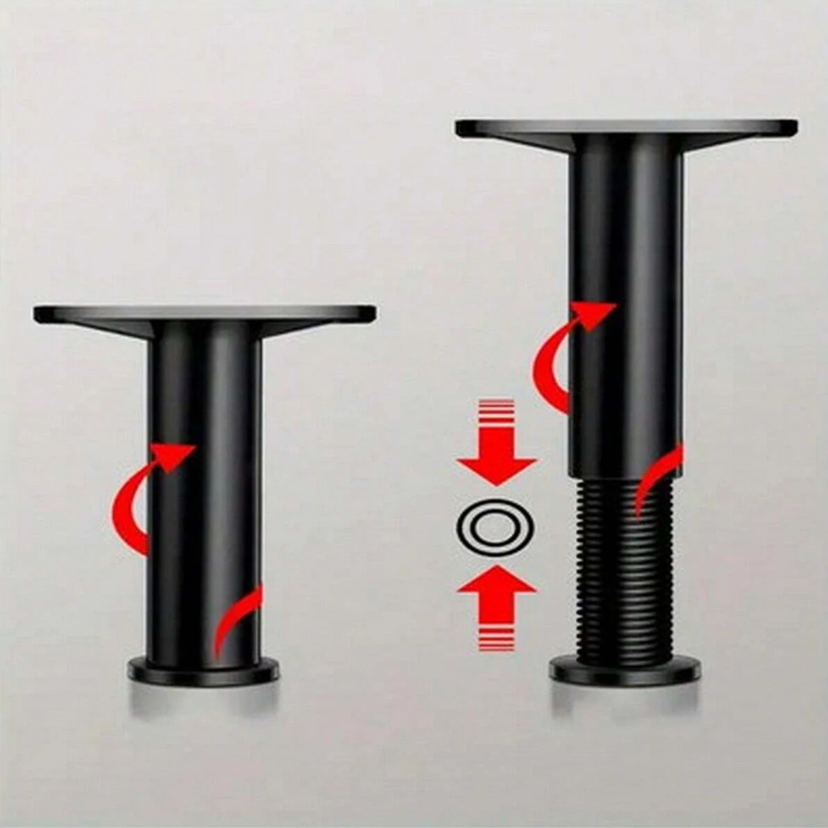 1pc Adjustable Bed Frame Support Legs - Heavy Duty Steel Furniture Feet for King Bed, Sofa, Table - Extra Durable and Sturdy