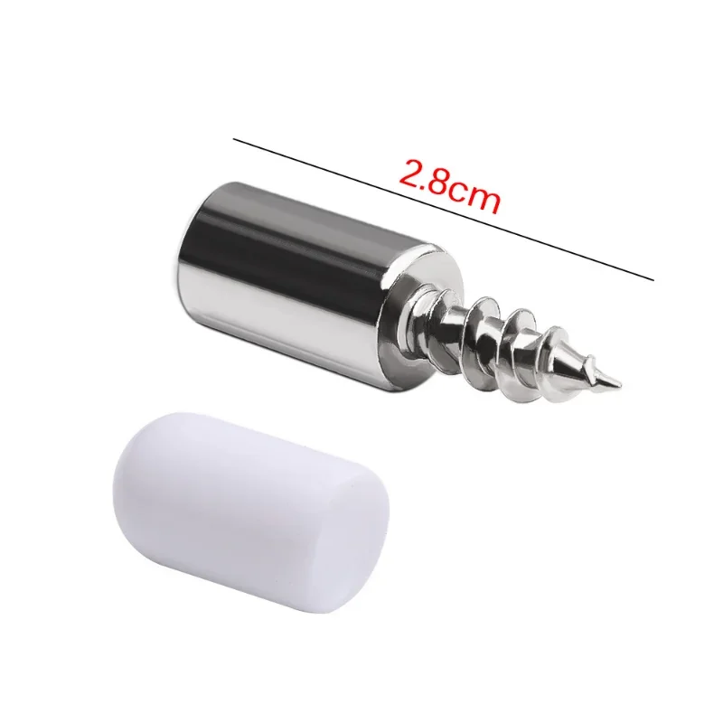 4/12Set Cross Self-tapping Screw with Rubber Sleeve Laminate Support Homemade Wardrobe Cabinet Glass Hard Nonslip Partition Nail