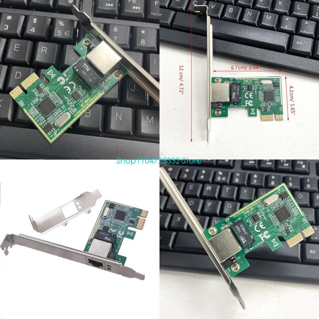 

Reliable PCI-E to RJ45 Gigabit Adapter Card 1000mbps RTL8111 High Transmission Speed Card