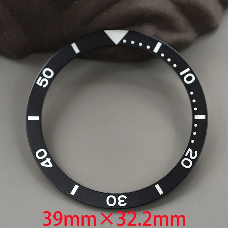 Customized 39mm Flat Aluminum Bezel Insert Fit SKX 6105 6309 Turtle Watch Cases NH35 NH36 Case Watch Bezel Ring Replace Part