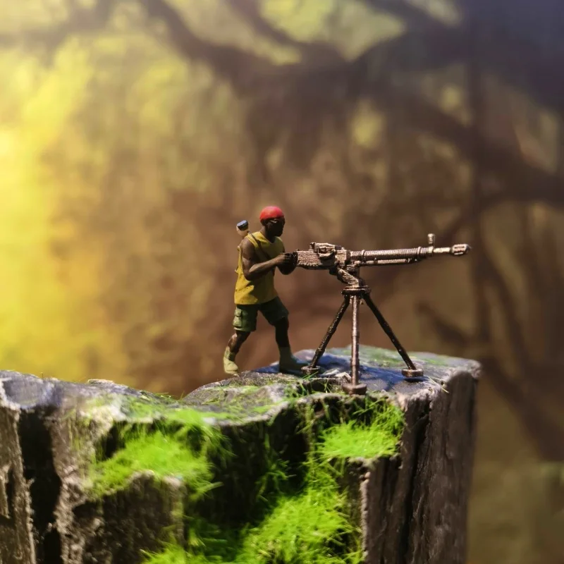 2025 جديد 1/64 مقياس الشرق الأوسط الجندي الصومالي القراصنة سفينة تمثال مصغرة DIY المشهد اليدوية رسمت لعبة مجسمة دمية #6