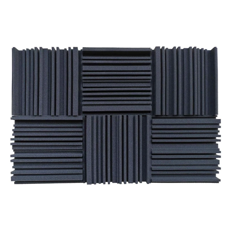 

6 Pcs Acoustic Studio Absorption Foam Panel Broadband Sound Absorber Periodic Groove Structure Promotion