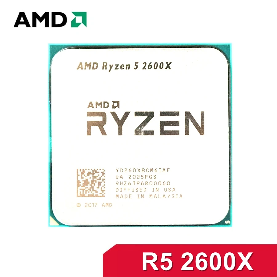 

AMD Ryzen 5 R5 2600X 3,6 ГГц 6-ядерный 12-поточный процессор AM4 с разъемом 95 Вт для настольных ПК