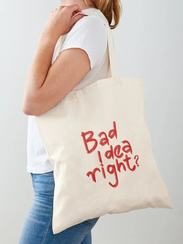 

OLIVIA BAD IDEA RIGHT Tote Bag shopper bag women custom canvas bag Beach reusable shopping