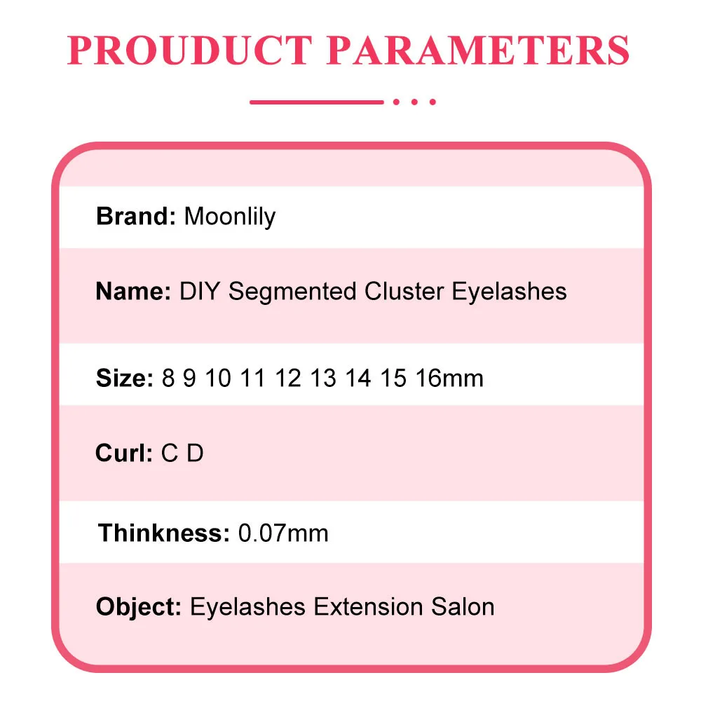 Moonlily 3D-Wimpernverlängerung aus Seide, lose segmentierte DIY-Cluster-Falsche Wimpern, superweicher, natürlicher Stil, persönliches Make-up, Zilien – Detail 2