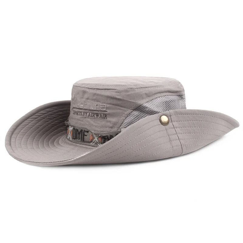 Summer Adjustable Outdoor Fishing Hat Sunscreen Protection Breathable Foldable Bucket Hats Men Women Hiking Camping Panama Cap 4