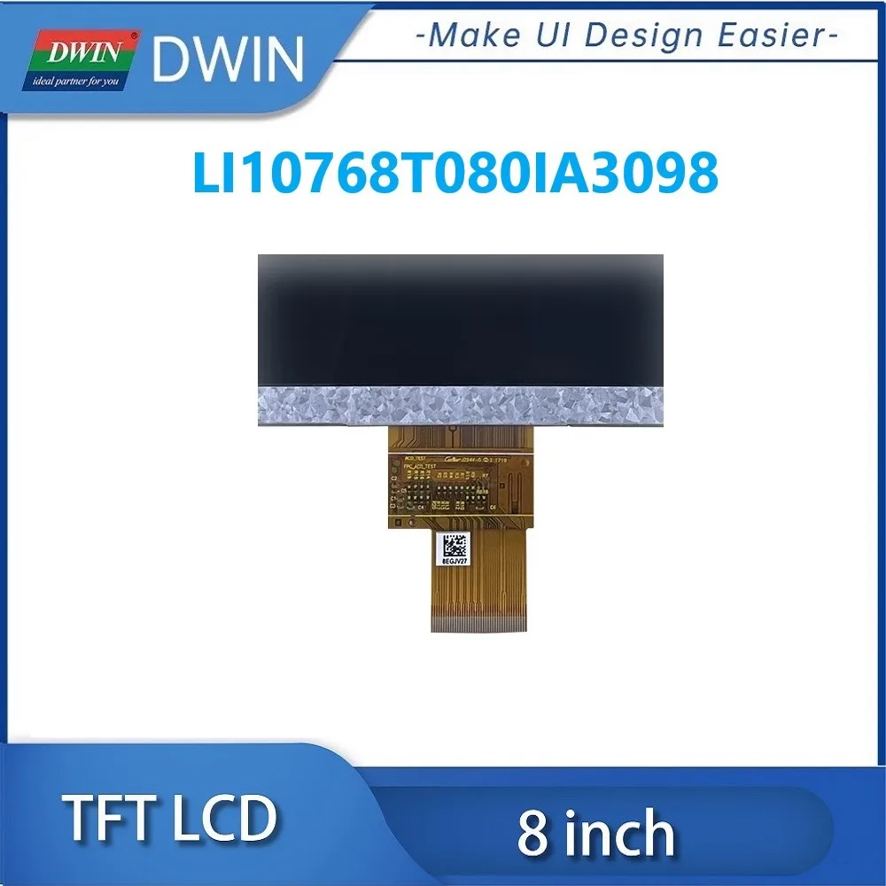 Imagem -04 - Dwin 1024*768 Pixel Polegada Ips Tft Lcd 300 Nit Lvds Interface Hx8282-a11dpd300 Driver ic Classe Industrial Li10768t080ia3098