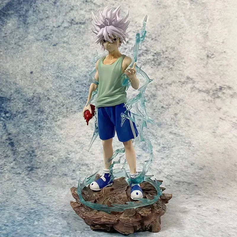 Figura de acción de Hunter X Hunter Killua Zoldyck, modelo de PVC, estatua de decoración, juguete de colección, regalo para niños, 22cm