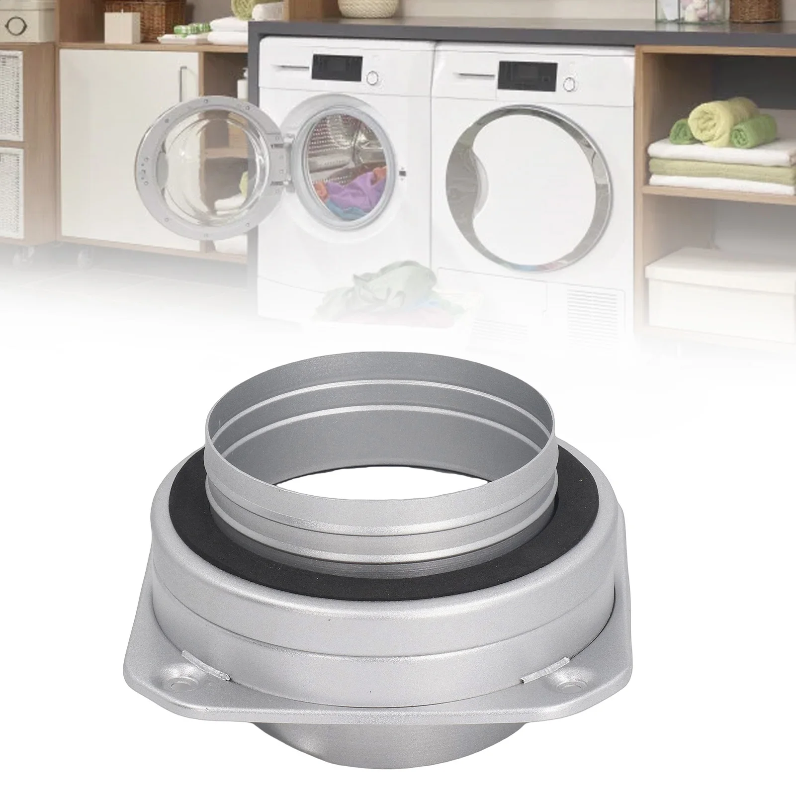 magnet-dryer-vent-coupling-airtight-seal-dryer-quick-connector-kit-easy-to-clean-with-328ft-l-4in-od-duct-and-2pcs-clamps