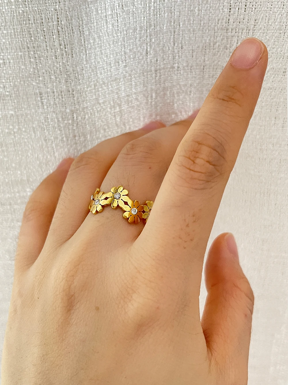 Peri'sBox رومانسية الذهب اللون بالون الهواء الساخن خاتم Signet ل الفولاذ المقاوم للصدأ للنساء مكتنزة محفورة خواتم مجوهرات تشويه الحرة #2