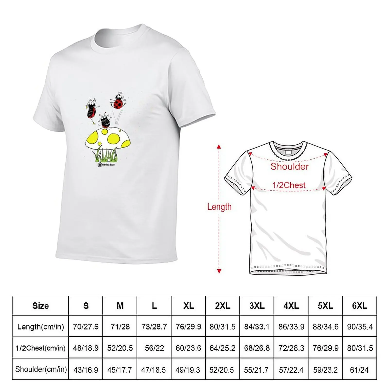 Buggy Shroom Bounce T-Shirt Classic Crew Neck Cotton T-Shirt