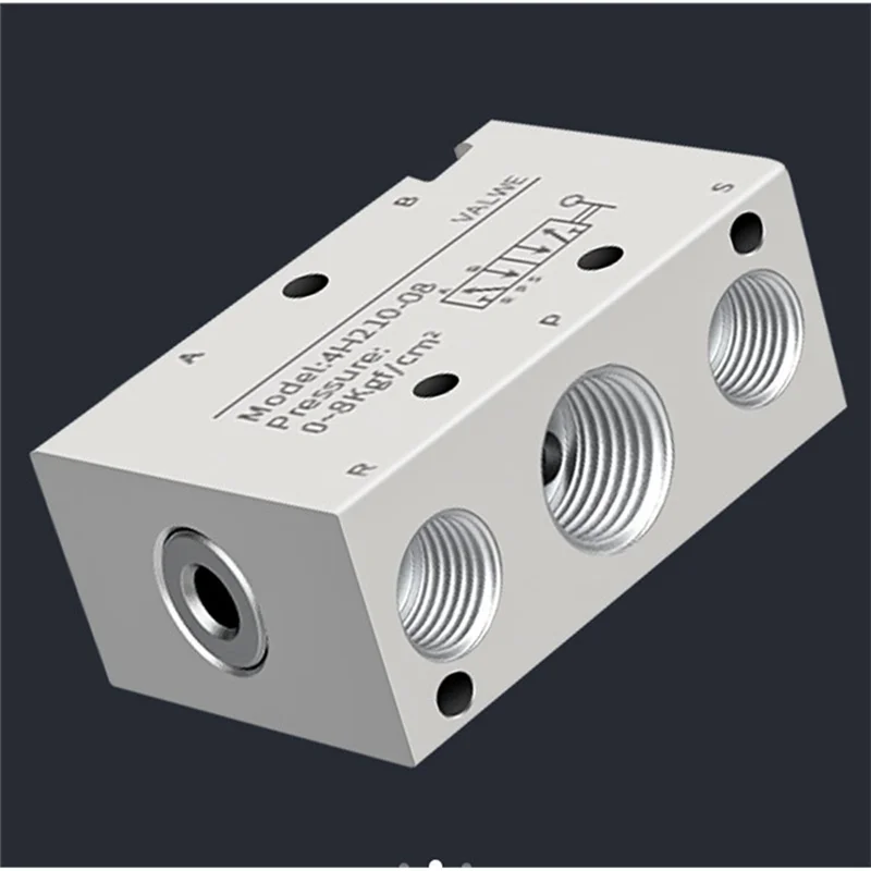 

AB42-клапан с ручным управлением, 2 положения, 3, 5 портов, двухтактный, 4H210-08, 5/2-ходовой пневматический клапан с ручным рычагом