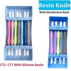 Espátulas de relleno de resina compuesta Dental, caja de desinfección, conjunto de restauración estética, instrumento Dental Autoclavable