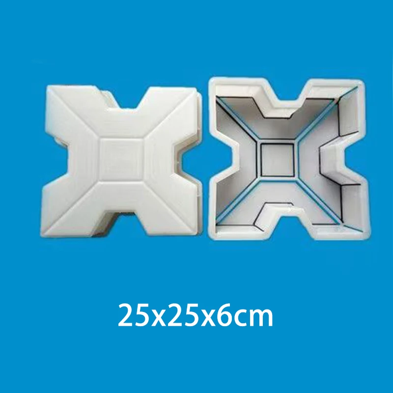 

X-shaped Lawn Brick Mold, Cross Shaped Grass Planting Brick, Garden Parking Grass Planting Brick, Cement Mold, Thickened Plastic