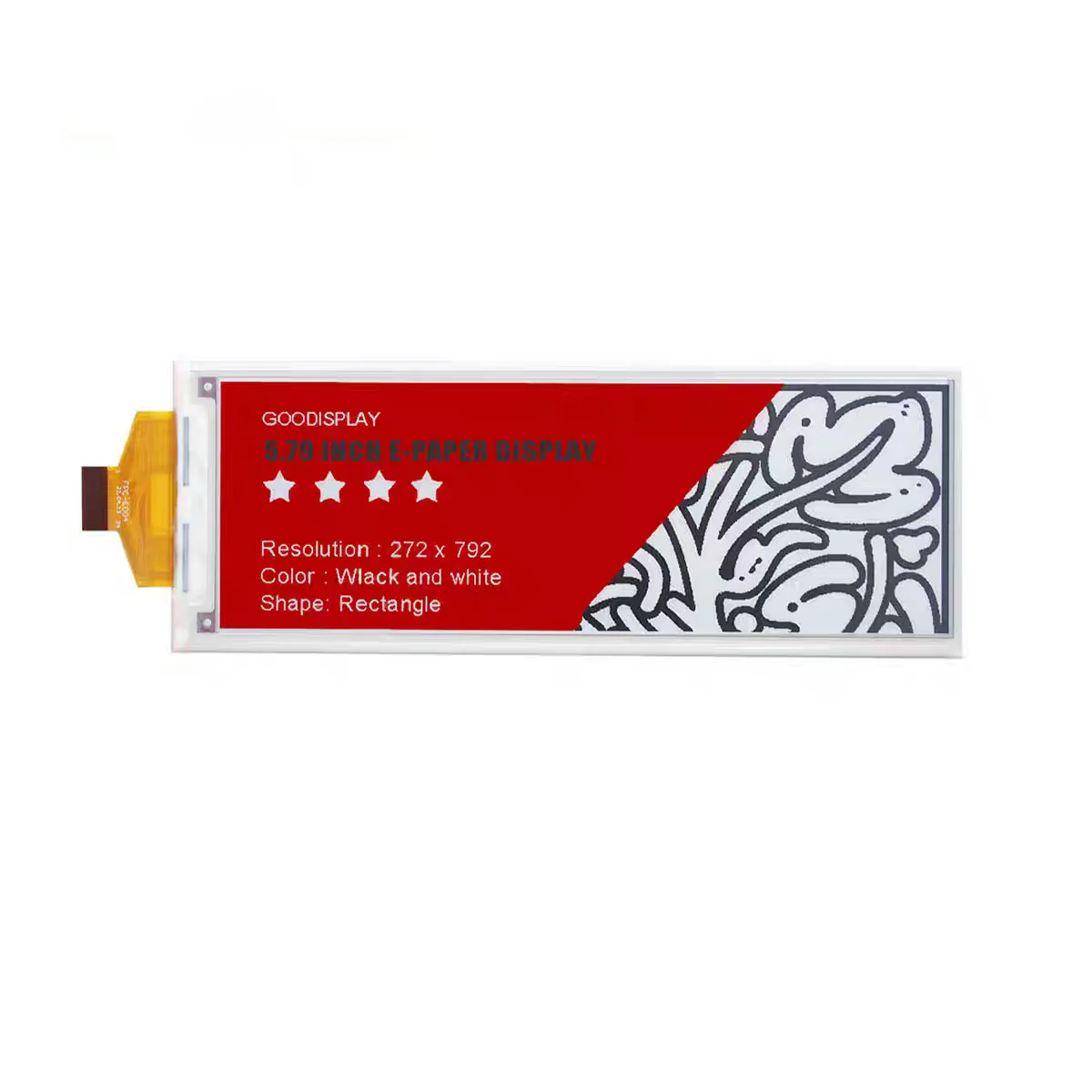 5.79-inch long strip eink electronic ink screen 792x272 high-resolution local brush GDEY0579Z93