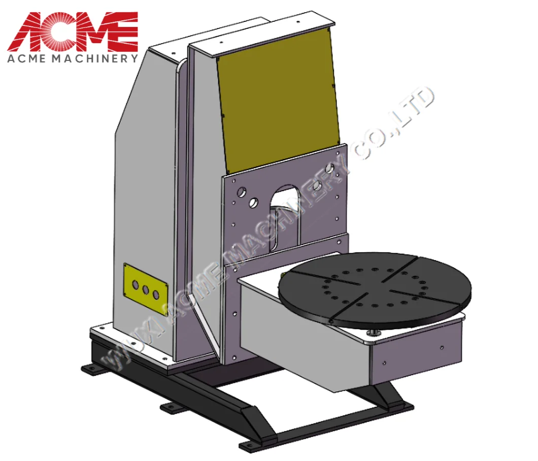 2 Axis Rotary L Type Welding Positioner Strong Automatic Rotating Welding Table Working With Welding Robot