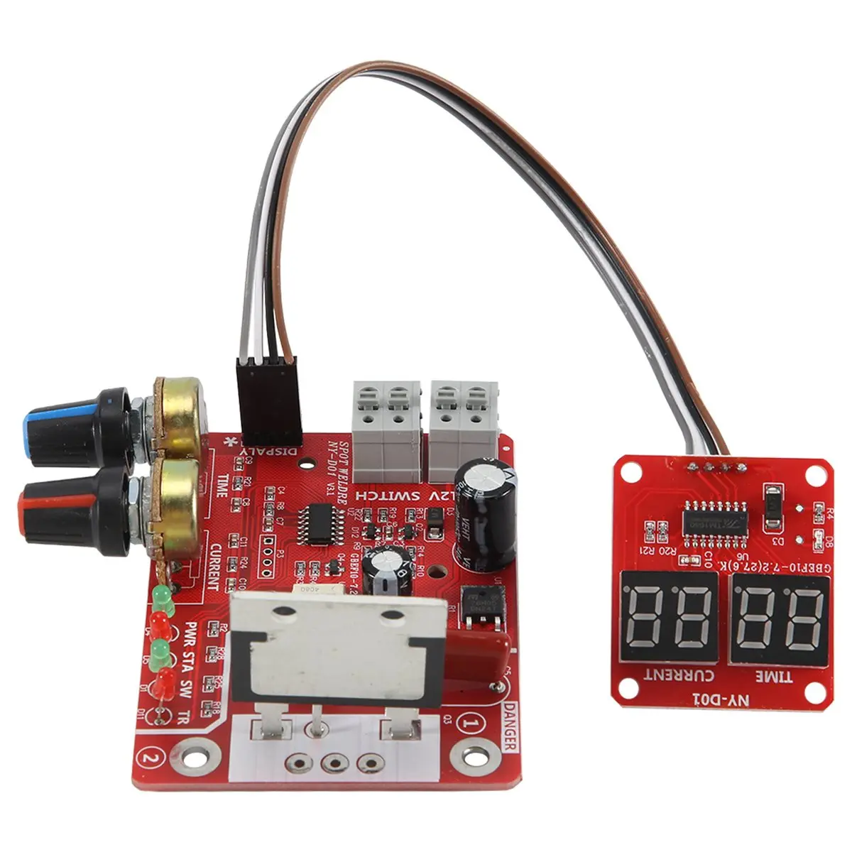 A72Z  Welding Machine Time Control Display Spot Welder AC 110V 220V to 9V Transformer Controller Board 100A