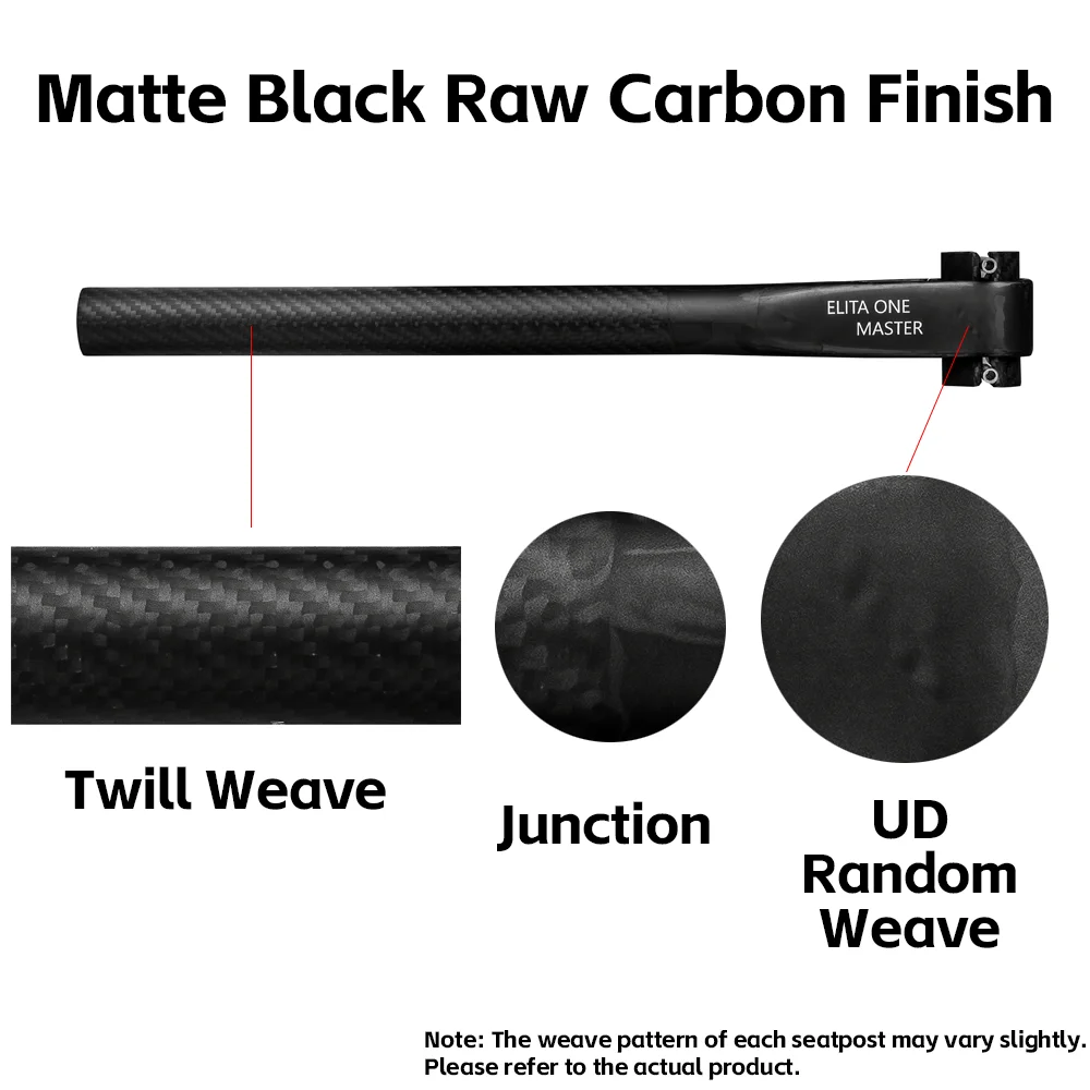 ELITAONE MTB Carbon Sattelstütze Offset 5/25mm 27,2 30,9 31,6mm Mountainbike/Rennrad Sattelstütze – Detail 5