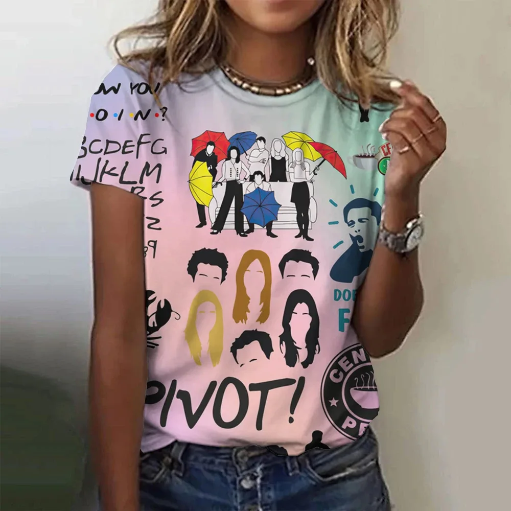 Summer Retro Old Newspaper 3D Print T-Shirts Women's Casual Short Sleeve T Shirt Streetwear Round Neck Tees Tops Female Clothing
