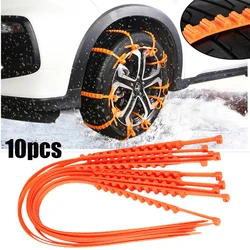 1/10Pcs Car Tire Chain for Winter Tire Wheels Anti Slip Snow Chains for Car Winter Outdoor Anti Skid Tyre Snow Chains Cable Belt