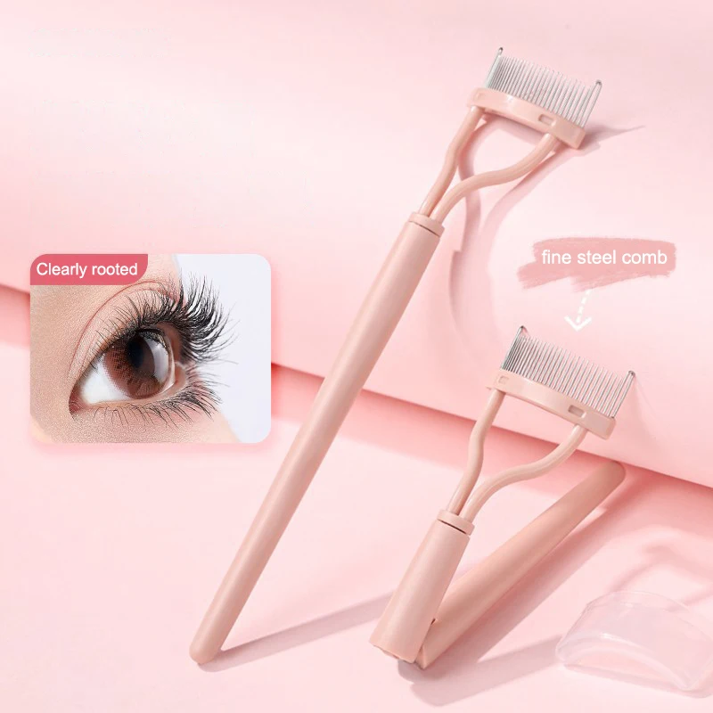 Eyelash Beauty Collapsible Separator Portable Eyelash Brush Comb Mascara Curl Eye Lash Stainless Steel Eyelash Combing Tools