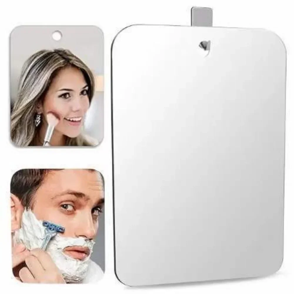 1pcs Acrylic Cosmetic Mirror with Wall Suction Shower Mirror for Man Shaving Women Makeup Portable Travel Bathroom Accessories