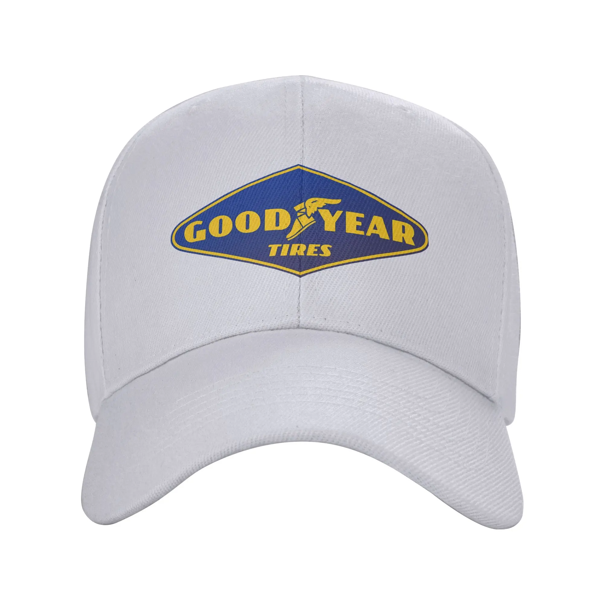 Goodyear Curved Brim Baseball Cap Denim Sports Cap Black Cap