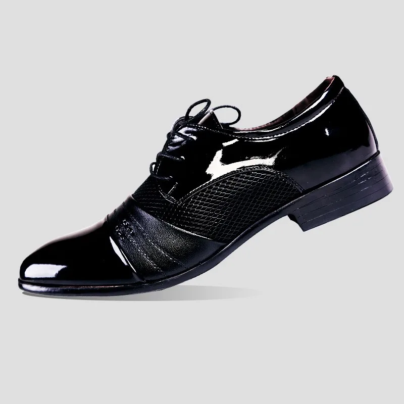 Men Leather Formal Shoes Spring and Autumn Fashion Men Luxury Plus Size 49 Office Business Black Shock Absorbing Casual Shoes