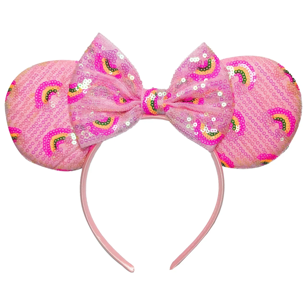 Ziming New Christmas Cute Hairband Sequins Bows Mouse Ears Headband Kids Festival Party Cosplay Headband